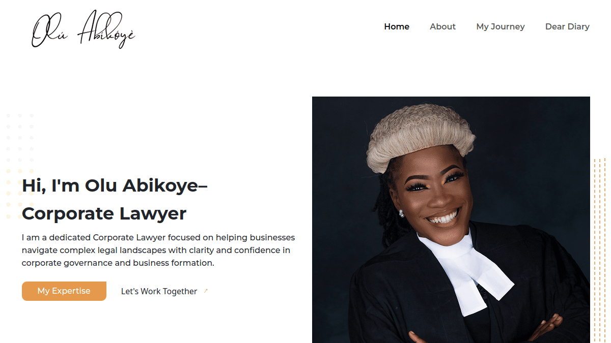 Olu Abikoye — Corporate Lawyer preview
