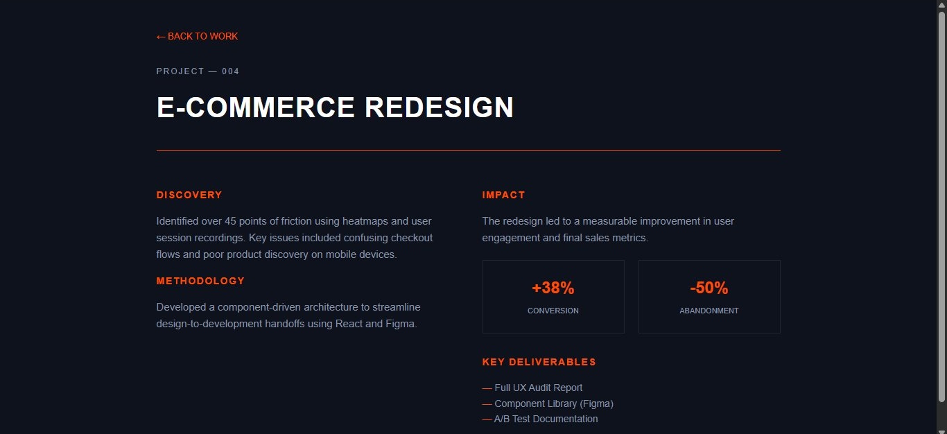 E-Commerce Redesign